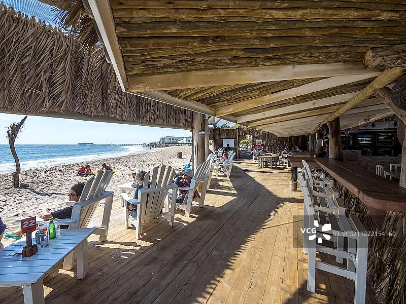 纳米比亚斯瓦科普蒙德海滩上的虎礁餐厅图片素材