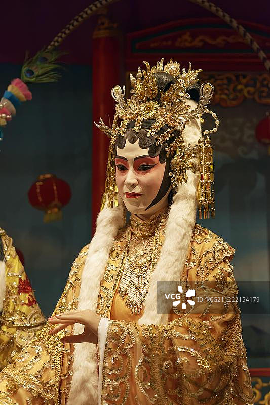 香港历史博物馆的粤剧戏服人偶图片素材