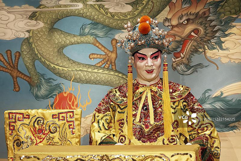 粤剧戏服人偶：香港文化博物馆粤剧文物馆，中国香港新界沙田图片素材