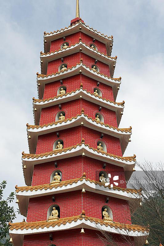 中国香港沙田万佛寺宝塔图片素材
