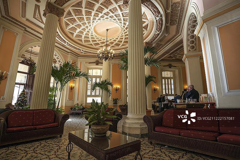 哈瓦那历史中心酒店大堂，古巴，中美洲图片素材
