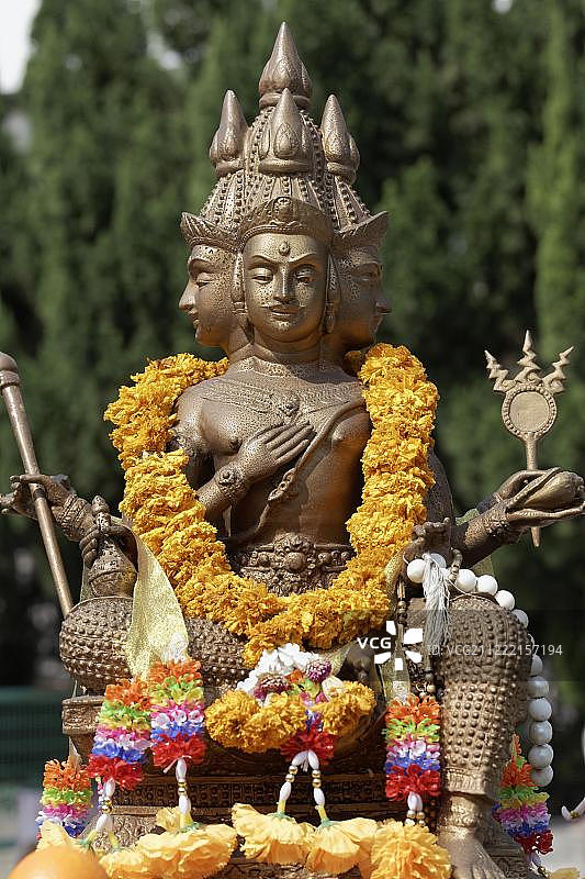 中国香港新界四面梵天雕像图片素材