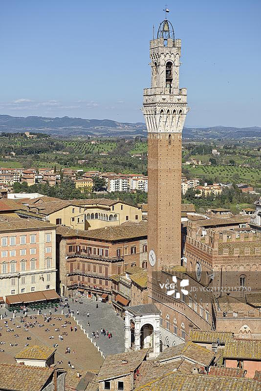 意大利锡耶纳锡耶纳广场的曼贾塔图片素材
