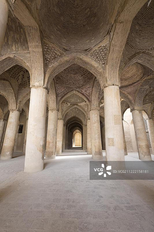 伊朗伊斯法罕聚礼清真寺大厅图片素材