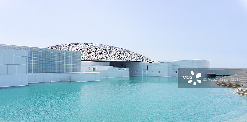 阿布扎比卢浮宫建筑风光图片素材