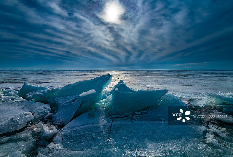 蓝色的冰图片素材