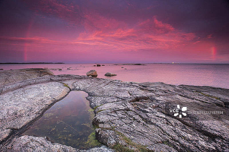 暴风雨后的芬兰群岛海景图片素材