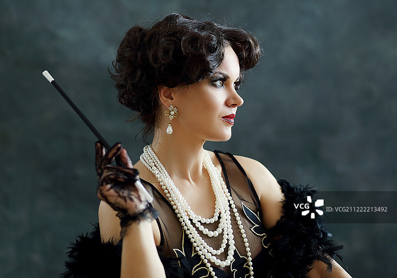 复古的摩登女郎图片素材