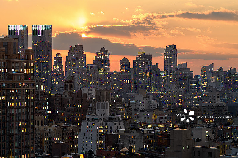 城市景观日落图片素材