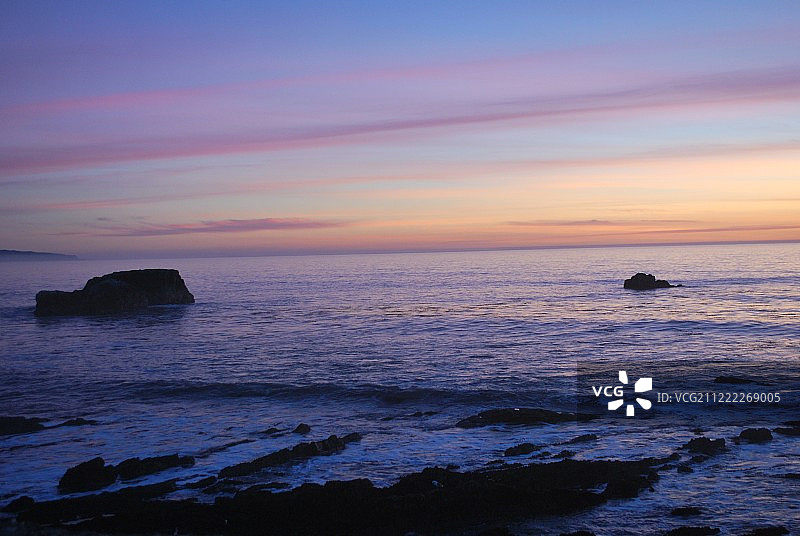 海滩棉花糖日落图片素材