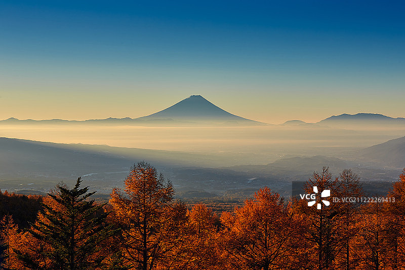 从富士见台（北斗市）观赏富士山图片素材