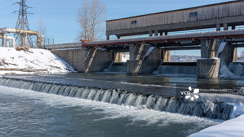 冬季水坝图片素材