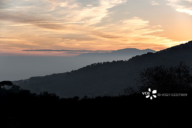 塞拉瓦莱的日落图片素材