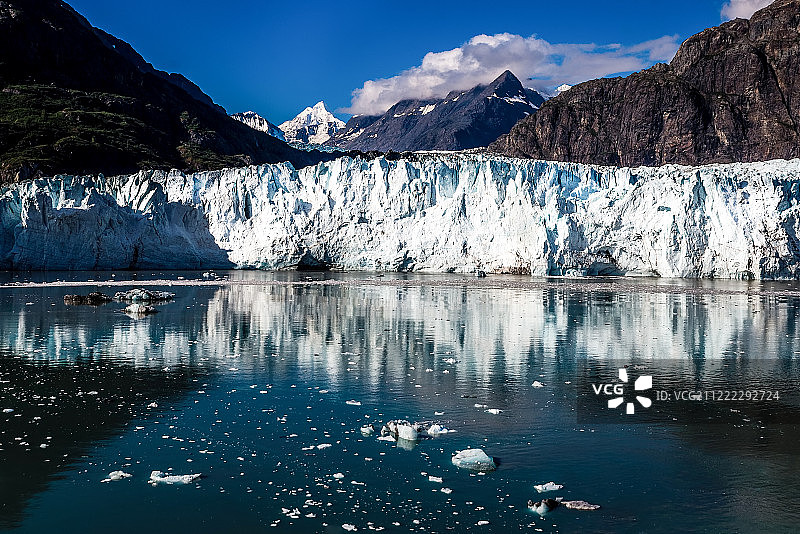 冰川湾国家公园的玛乔丽冰川图片素材