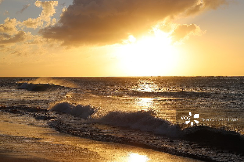 加勒比日落图片素材