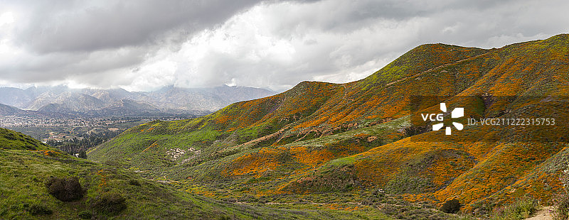加利福尼亚州山丘全景图片素材