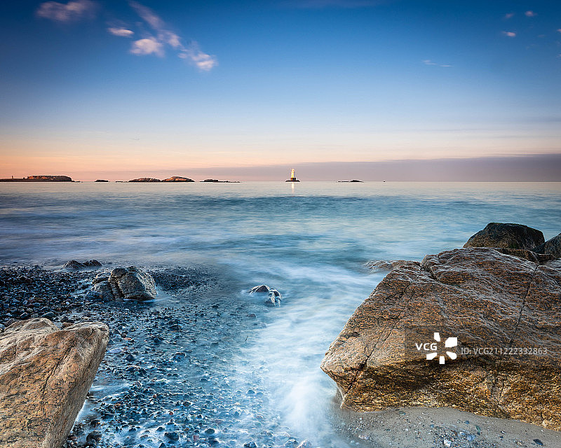 罗德岛州小康普顿灯塔图片素材