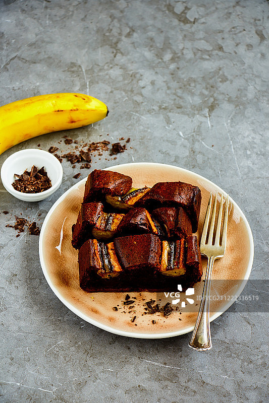 巧克力香蕉面包图片素材