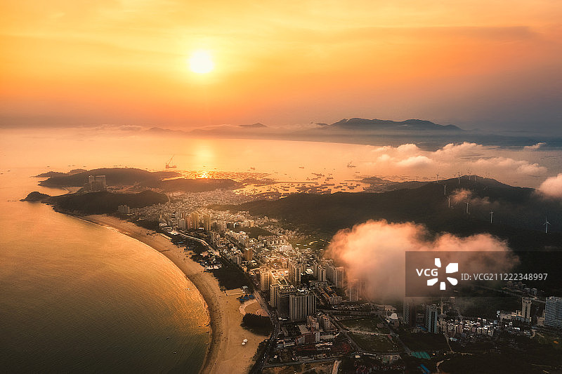 海陵岛日落图片素材