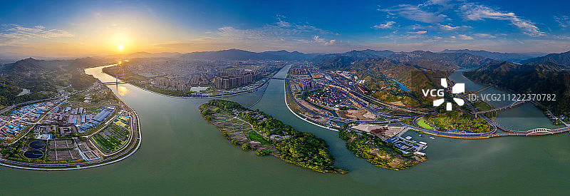 浙江丽水全景图片素材