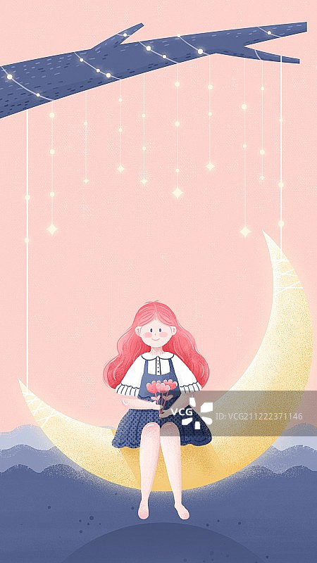 月亮船图片素材