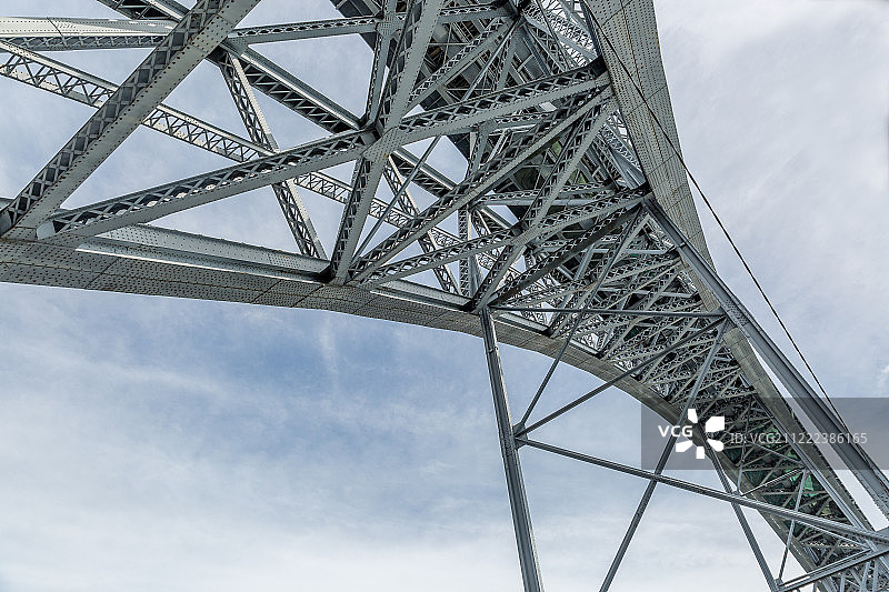 唐·路易斯大桥在波尔图市的特殊视角图片素材