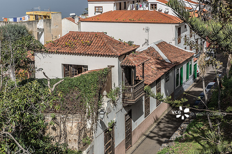 特内里费岛拉奥罗塔瓦的典型街道景观图片素材