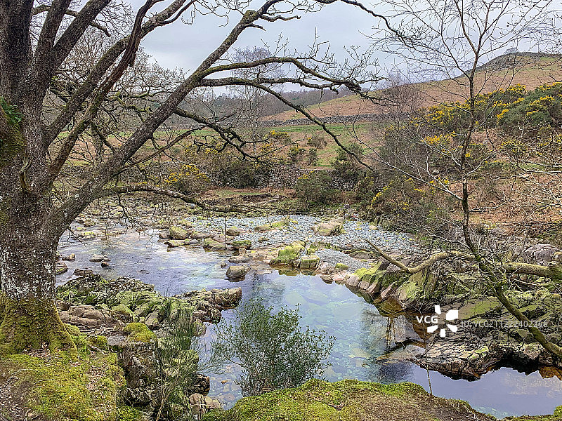 河边步道图片素材