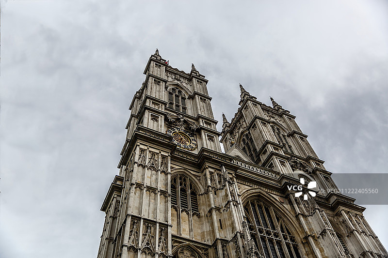 阴天伦敦威斯敏斯特教堂的特别景色图片素材