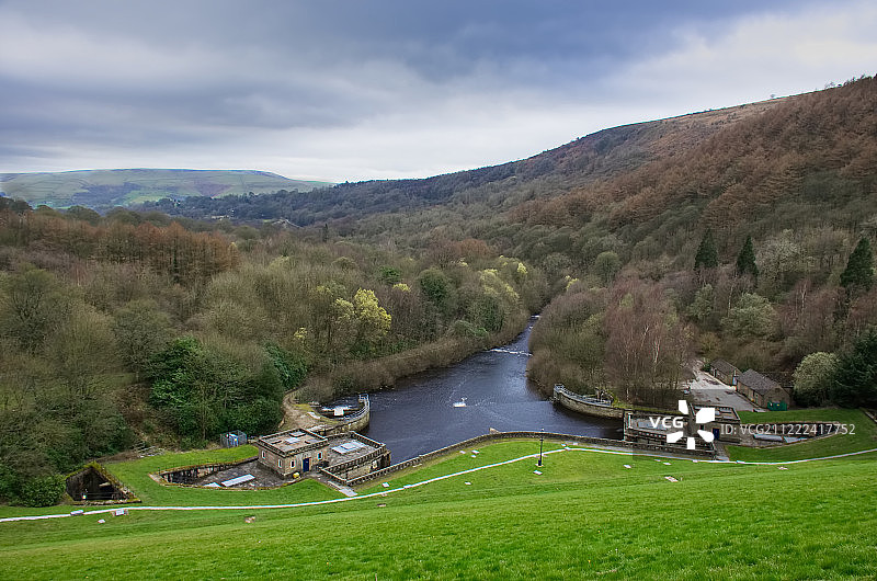 Ladybower水坝阀门站图片素材