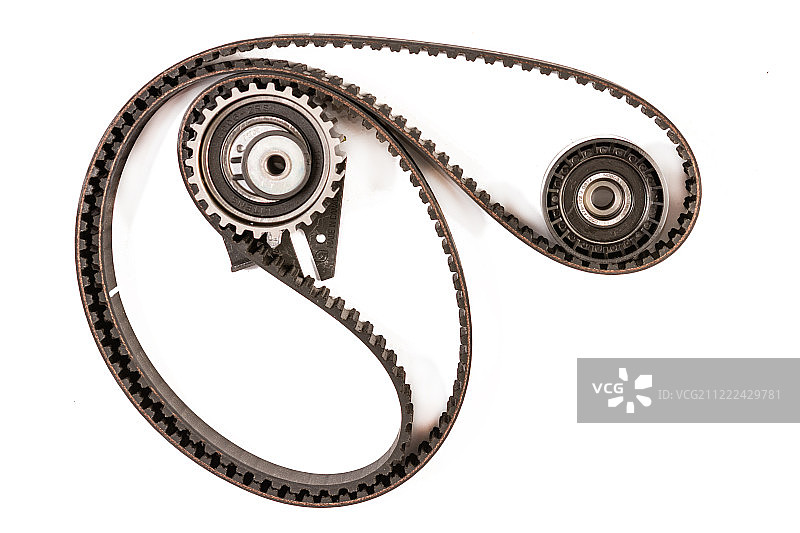 全新正时皮带套件（白色背景）图片素材