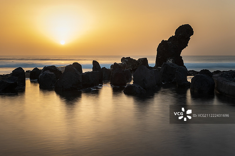 特内里费岛日落图片素材