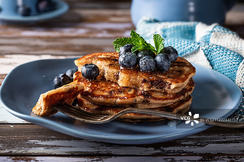 美味巧克力豆煎饼图片素材