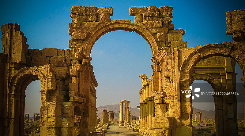 罗马帕尔米拉拱门（已被ISIS摧毁）图片素材