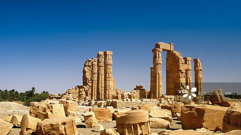 苏丹索莱布阿蒙神庙遗址图片素材