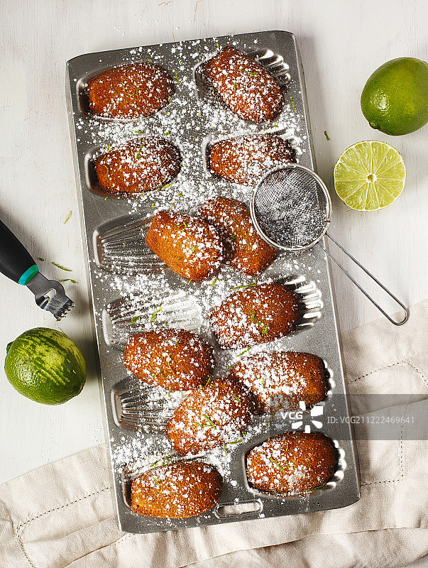 柑橘玛德琳法式小蛋糕图片素材