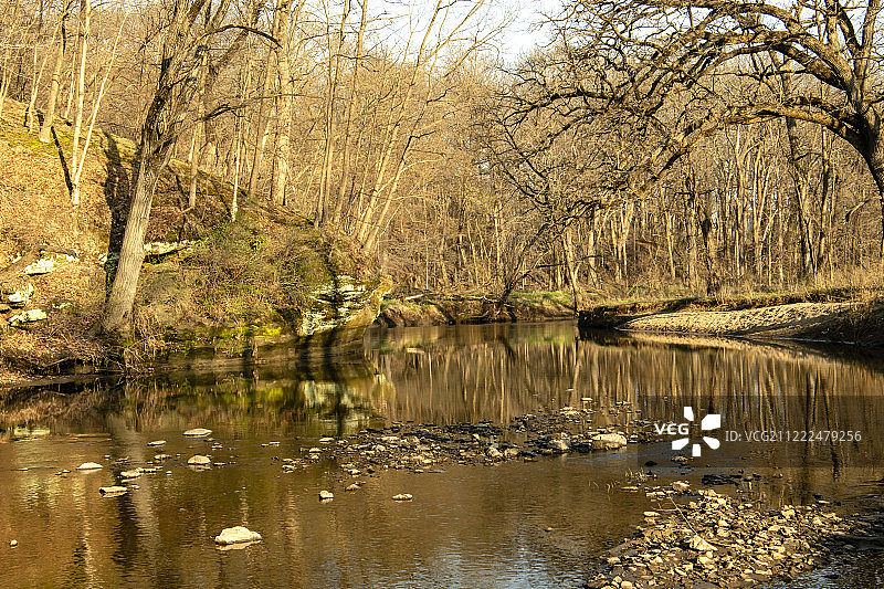 爱荷华州的鸭溪图片素材