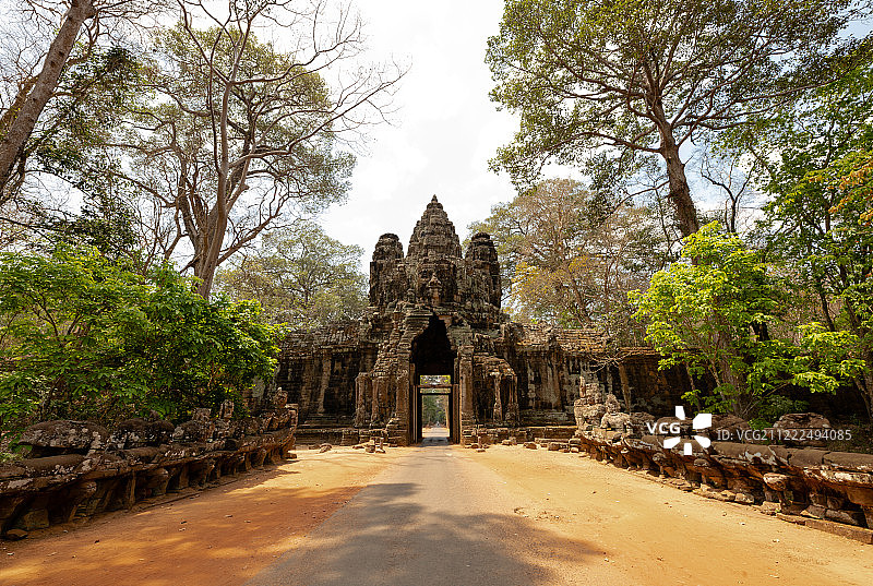 吴哥窟胜利之门东门，柬埔寨图片素材