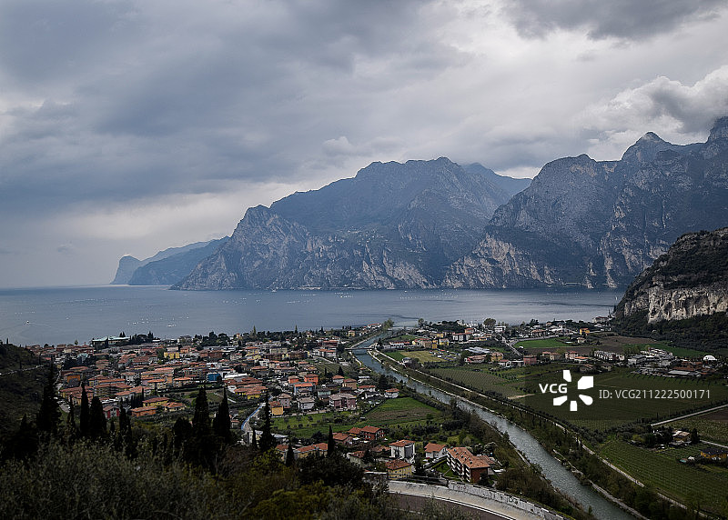里瓦德尔加达明信片图片素材