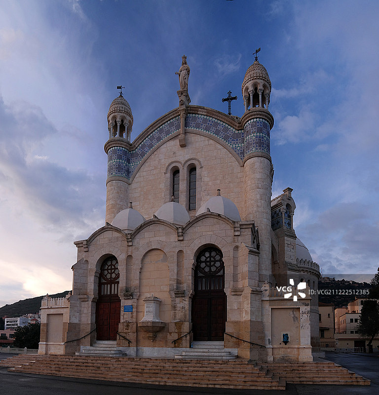 阿尔及利亚阿尔及尔圣母非洲圣殿外景图片素材