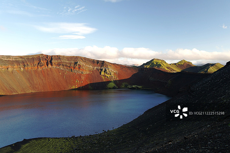 Lljotipollur火山口湖图片素材