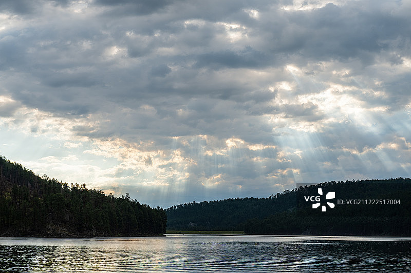 谢里丹湖清晨景色图片素材