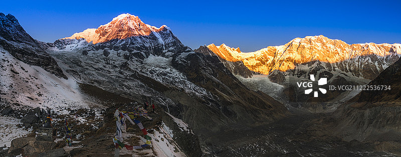 安娜普尔纳峰日出全景图片素材