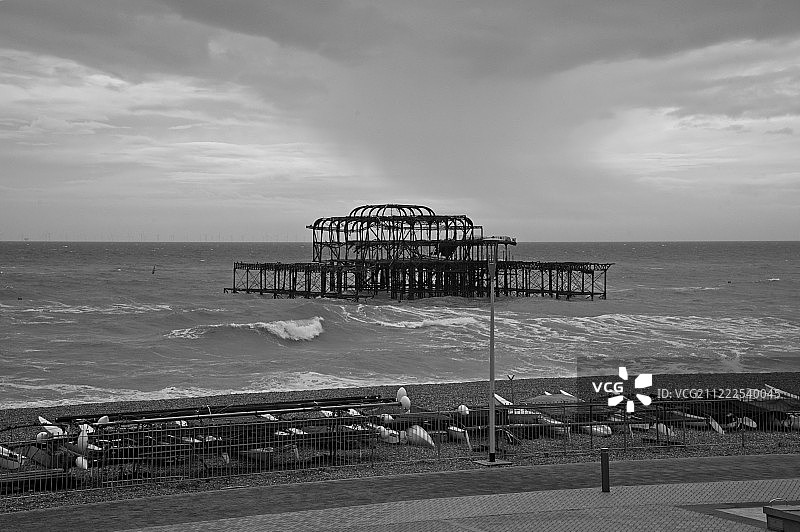 布莱顿西码头图片素材