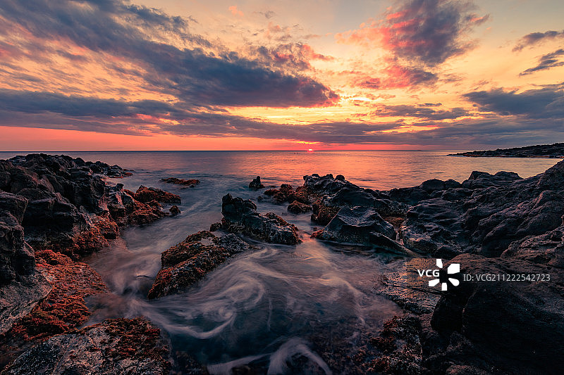 海边风景画图片素材