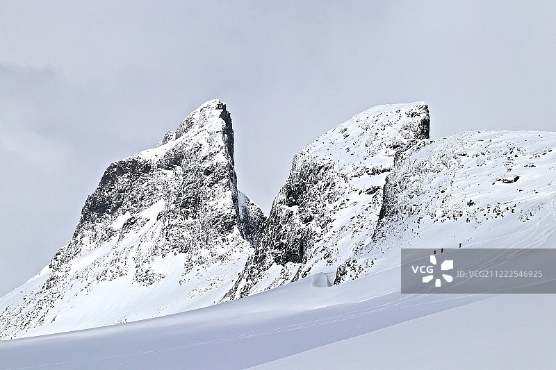 尤通黑门山莱尔布雷恩冰川图片素材