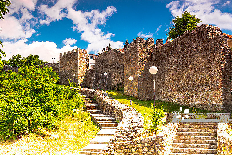 奥赫里德古城墙图片素材