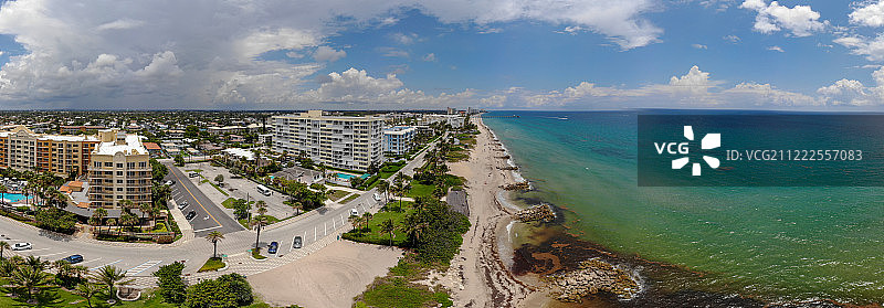 佛罗里达州迪尔菲尔德海滩全景图片素材