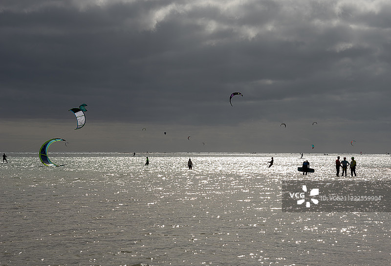 索塔文托海滩风筝冲浪图片素材