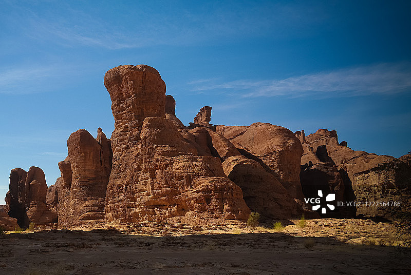 乍得泰尔凯山谷恩内迪高原的抽象岩层图片素材